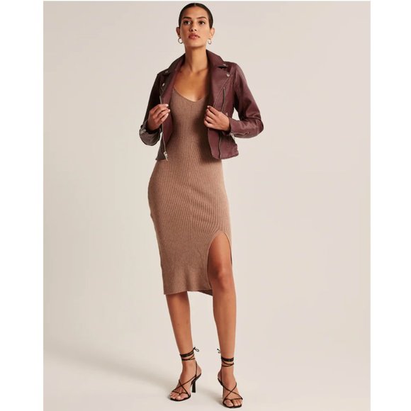 NEW Abercrombie (A&F) Leather Moto Jacket - Picture 6 of 15